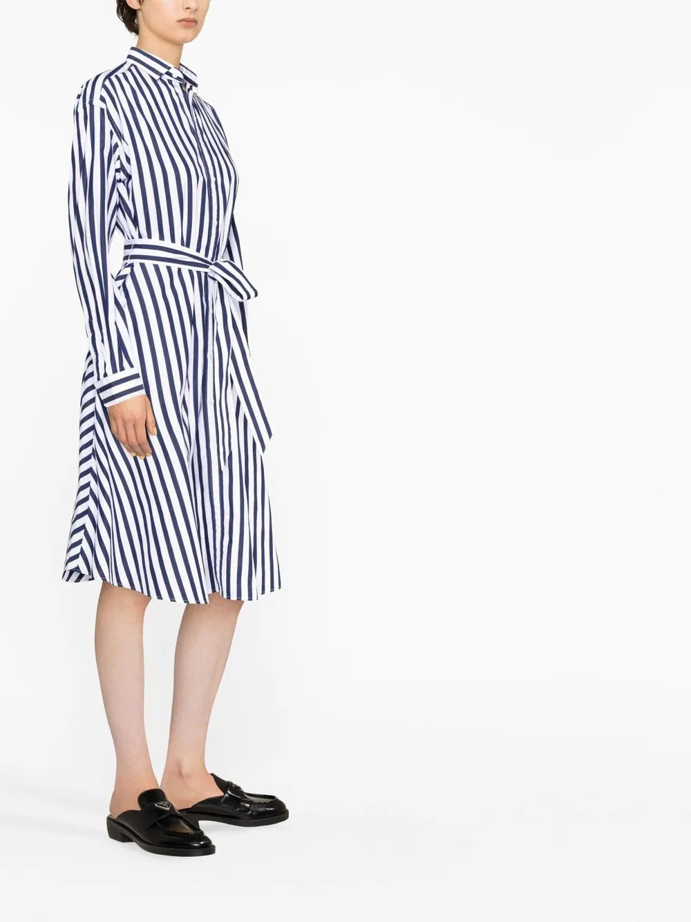 Belted Striped Shirtdress