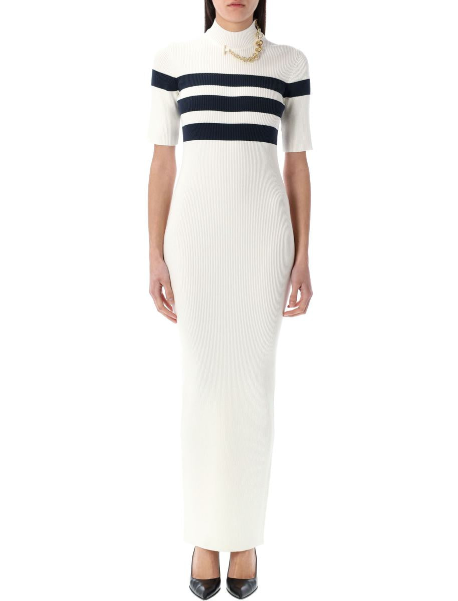 Jean Paul Gaultier Striped Long Knit Dress