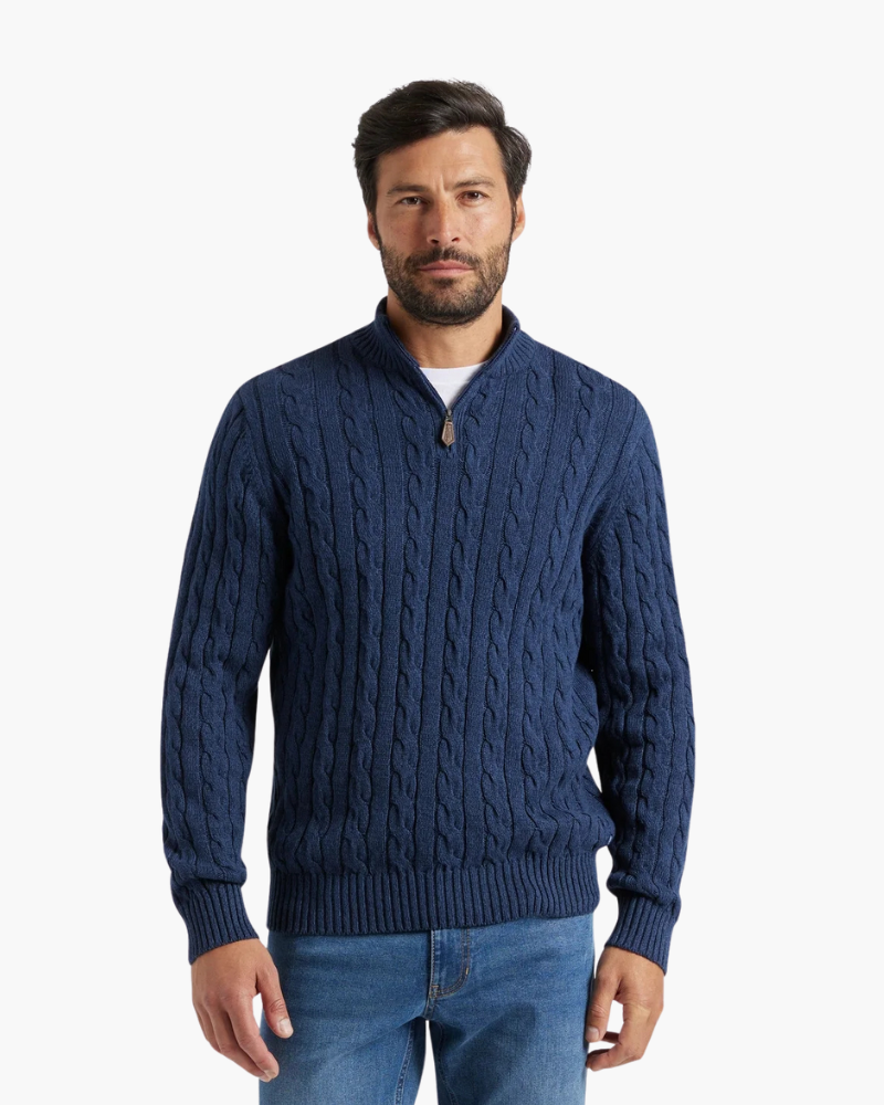 Maglione Verbier con mezza zip