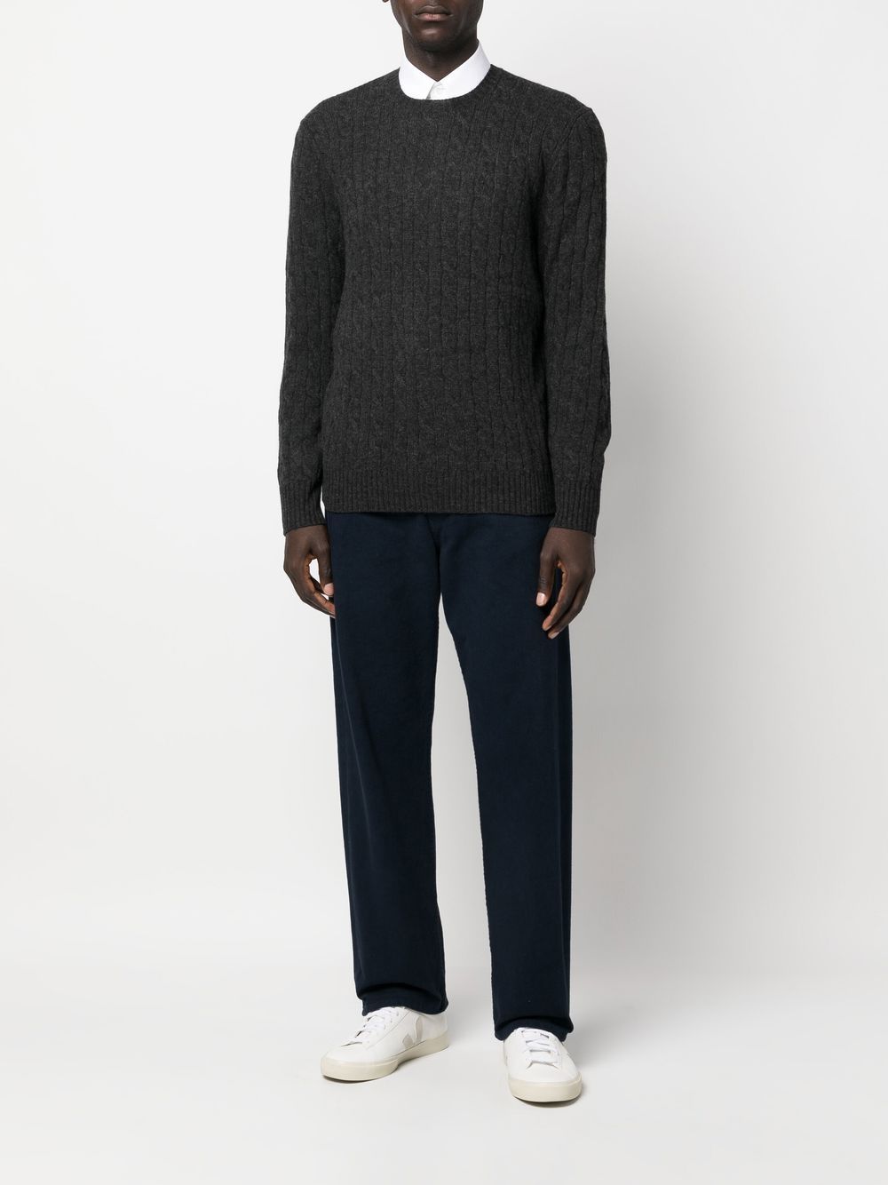 Cable wool and cashmere sweater