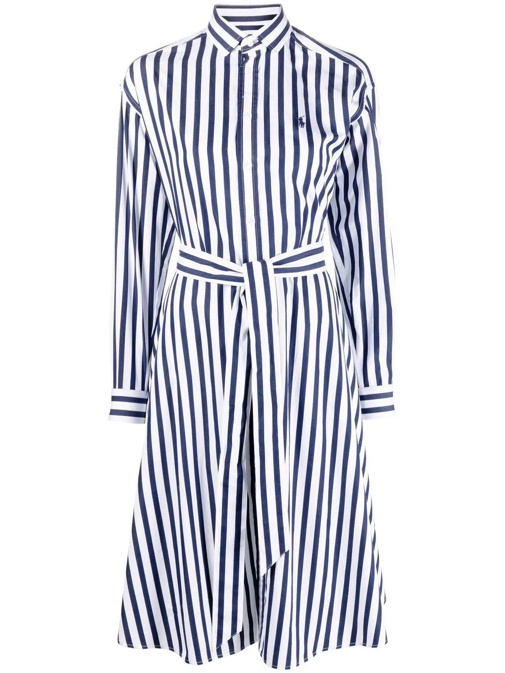 Belted Striped Shirtdress